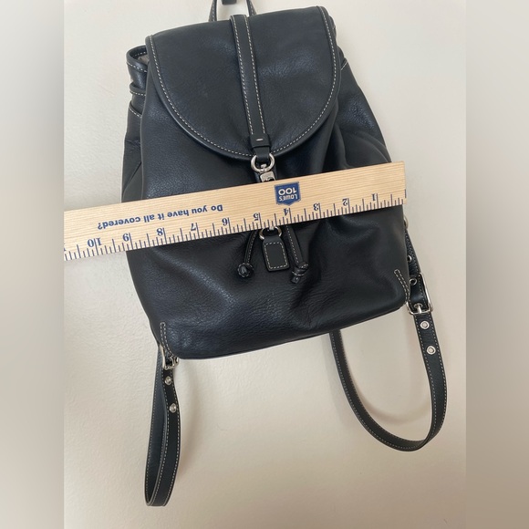 Rare Vintage Coach Legacy Studio 09368 Black Leather Drawstring Backpack Purse - Picture 10 of 12